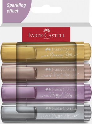 Faber Castell Textmarker TL 46 Metallic 4er Kartonetui