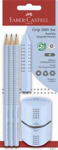 Faber Castell Bleistift Grip 2001 B sky blue Rad+Spitzer