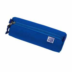 Oxford Federmäppchen rund groß blau