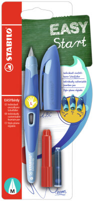 STABILO EASYbirdy Pastel L mit Feder M blau/hellblau