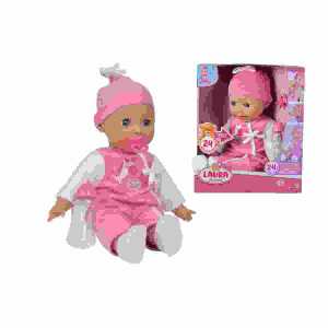 Puppe Laura Babysprache 38cm, Weichkörperpuppe mit Schlafaugen