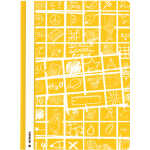 Schnellhefter A4 PP Folie Schoolydoo gelb, Vorderdeckel...