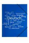 Pagna Gummizugmappe A4 Deutsch Karton 3 Einschlagklappen blau