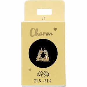 Charm Zwillinge Nr.26, für Halsketten und Armbänder,, Depesche