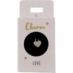 Charm Herz gold Nr.33, für Halsketten und Armbänder,, Depesche