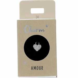 Charm Herz silber Nr.34, für Halsketten und Armbänder,, Depesche