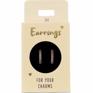 Ohrringe gold Steine rosa, Depesche