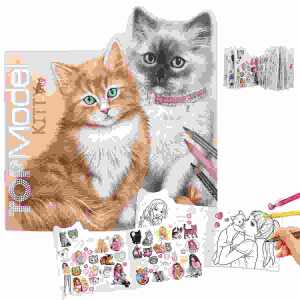 Malbuch TOPModel Kitty KITTY and DOGGY, Katzen- und Modelmotiven