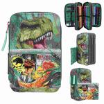 Federtasche Dino World DANGER 3-Fach, gefüllt