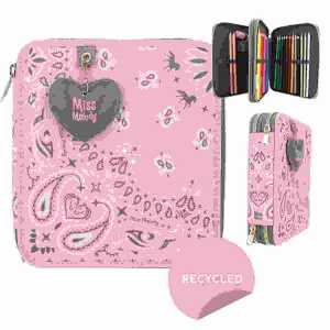 Federtasche Miss Melody BANDANA mit Anhänger, 2-Fach, gefüllt