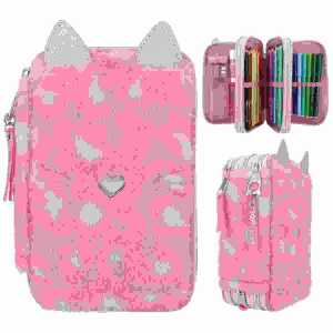 Federtasche TOPModel WILD Leo 3-Fach, gefüllt