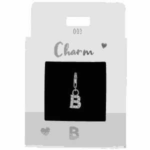 Charms Express yourself B silber, Nr.3 für Halsketten und Armbänder
