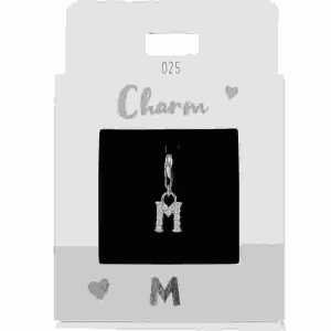 Charms Express yourself M silber, Nr.25 für Halsketten und Armbänder
