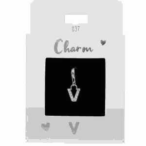 Charms Express yourself V silber, Nr.37 für Halsketten und Armbänder