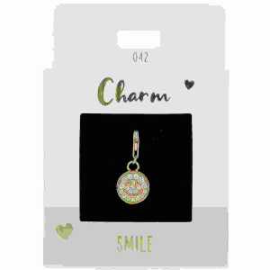 Charms Express yourself Emoji gold, Nr.42 für Halsketten u Armbänder