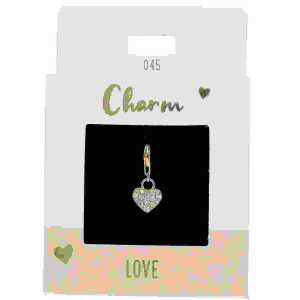 Charms Express yourself Herz gold, Nr.45 für Halsketten und Armbänder