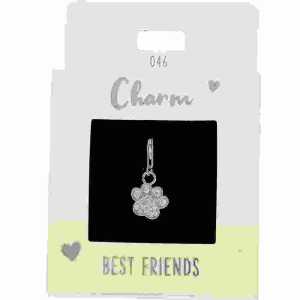 Charms Express Pfote silber, Nr.46 für Halsketten und Armbänder