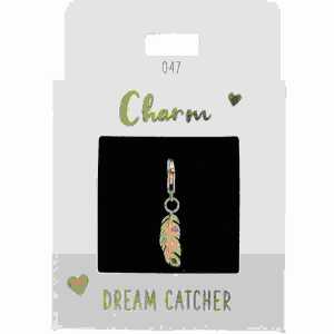 Charms Express yourself Feder gold, Nr.47 für Halsketten u Armbänder