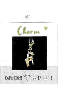 Charms Express Steinbock gold, Nr.50 für Halsketten und Armbänder