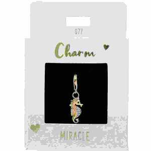 Charms Express Seepferdchen gold, Nr.77 für Halsketten und Armbänder