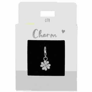 Charms Express Kleeblatt silber, Nr.78 für Halsketten und Armbänder