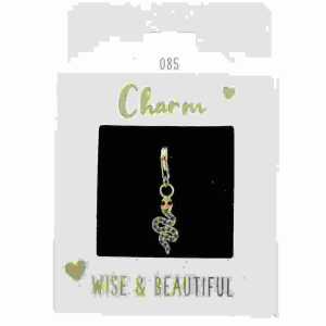 Charms Express Schlange gold, Nr.85 für Halsketten und Armbänder