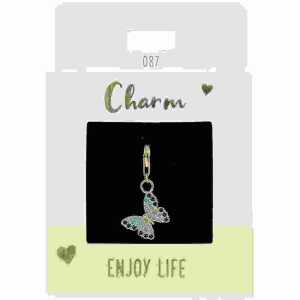 Charms Express Schmetterling gold, Nr.87 für Halsketten und Armbänder