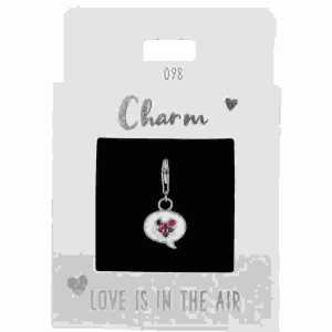 Charms Express Sprechblase silber, Nr.98 für Halsketten und Armbänder
