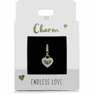 Charms Express Herz-Schloss gold, Nr.101 für Halsketten und Armbänder