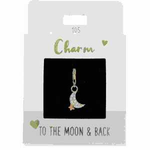 Charms Express yourself Mond gold, Nr.105 für Halsketten u Armbänder