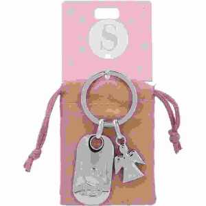 Schlüsselanhänger Buchstabe S + Schutzengel, SA Nr. 21