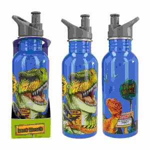 Trinkflasche Dino World DANGER Edelstahl 600ml
