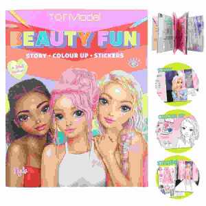 Malbuch TOPModel BEAUTY FUN, 36 Seiten, Papiersticker Foliensticker