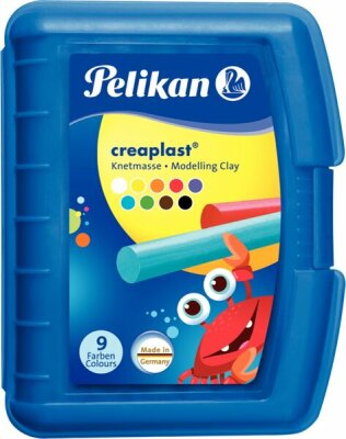 Pelikan Knetmasse Creaplast Kinderknete 198/10B Blau, 10 Farben, 240g