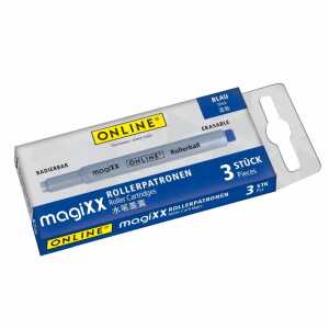 Tintenpatronen für magiXX 3 Stück blau radierbar,