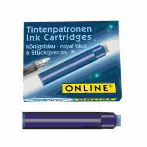 Tintenpatronen 6er für Füller Königsblau