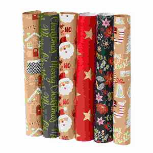 Geschenkpapier 150x70cm Weihnachtsmotive sortiert