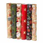 Geschenkpapier 150x70cm Weihnachtsmotive sortiert