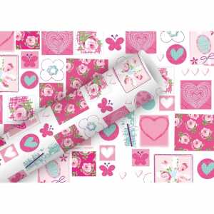 Geschenkpapier 2mx70cm So sweet rosa, Braun & Company