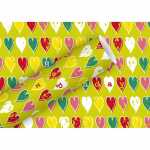 Geschenkpapier 2mx70cm Heart Birthday lime, Braun &...