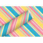 Geschenkpapier 2mx70cm Chicago blau-rosa, Braun &...