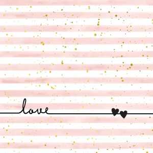 Servietten 33x33cm Love Line, Atelier 20er, 3lagig, Braun & Company