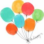 Servietten 33x33cm Happy Ballons, Atelier 20er, 3lagig...
