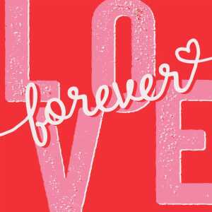 Servietten 33x33cm Love forever, Avantgarde 20er, 3lagig,