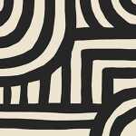 Servietten 25x25cm Labyrinth noir, 20er, 3lagig, Braun...