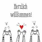 Servietten 25x25cm Willkommen Herz, 20er, 3lagig, Braun...