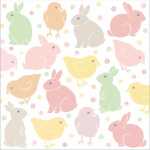 Servietten 33x33cm Hops + Pieps pastell, Atelier 20er,...