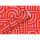 Geschenkpapier 2mx70cm Kraft Labyrinth rot, By Nature, Braun& Company