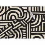 Geschenkpapier 2mx70cm Kraft Labyrinth schwarz, By Nature