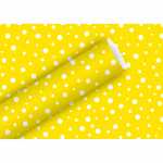 Geschenkpapier 2mx70cm Polka Dots sonnengelb, Braun &...